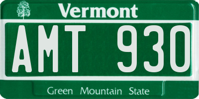 VT license plate AMT930