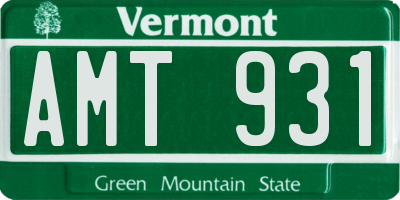 VT license plate AMT931