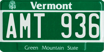 VT license plate AMT936