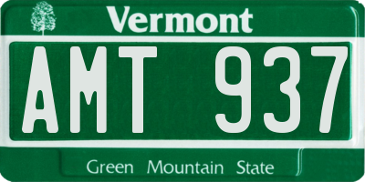 VT license plate AMT937