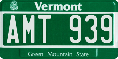 VT license plate AMT939
