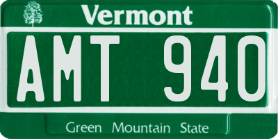VT license plate AMT940