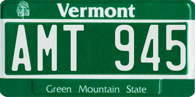 VT license plate AMT945