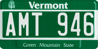 VT license plate AMT946