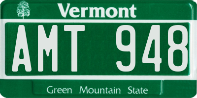 VT license plate AMT948