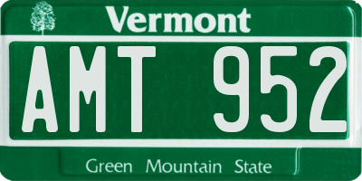 VT license plate AMT952