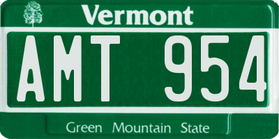 VT license plate AMT954