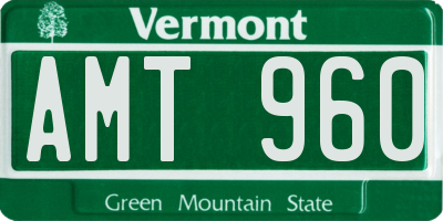 VT license plate AMT960