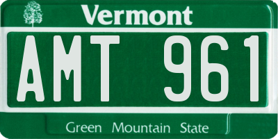 VT license plate AMT961