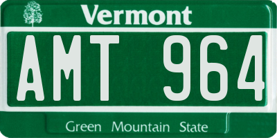 VT license plate AMT964