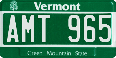 VT license plate AMT965