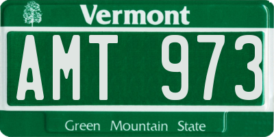 VT license plate AMT973