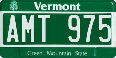 VT license plate AMT975