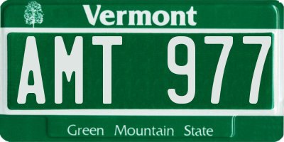 VT license plate AMT977