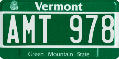 VT license plate AMT978