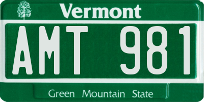 VT license plate AMT981