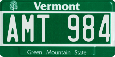 VT license plate AMT984