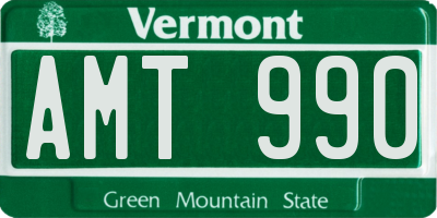 VT license plate AMT990