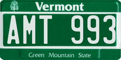 VT license plate AMT993