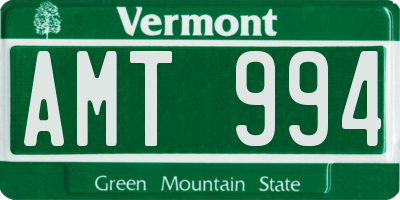 VT license plate AMT994