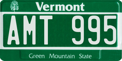 VT license plate AMT995