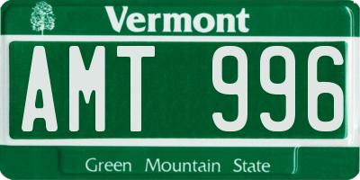 VT license plate AMT996