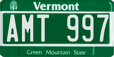 VT license plate AMT997