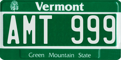 VT license plate AMT999