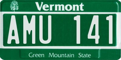 VT license plate AMU141