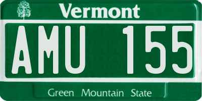 VT license plate AMU155