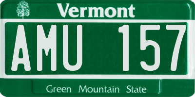VT license plate AMU157