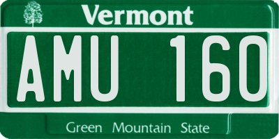 VT license plate AMU160