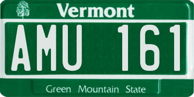 VT license plate AMU161