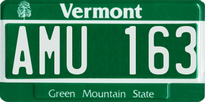 VT license plate AMU163