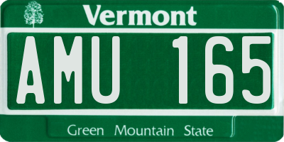 VT license plate AMU165