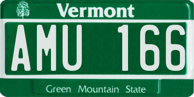 VT license plate AMU166