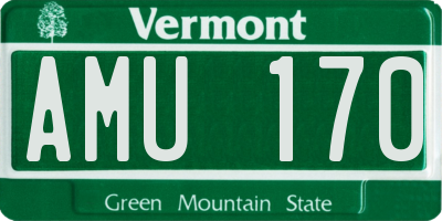 VT license plate AMU170