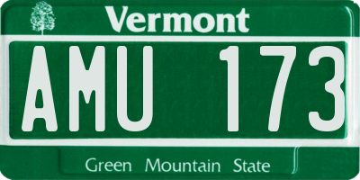 VT license plate AMU173