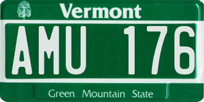 VT license plate AMU176