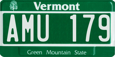 VT license plate AMU179