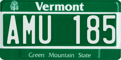 VT license plate AMU185