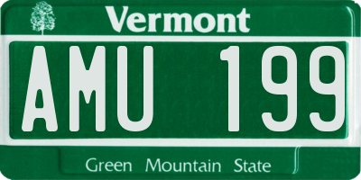 VT license plate AMU199