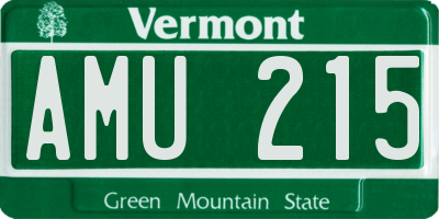 VT license plate AMU215