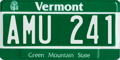 VT license plate AMU241