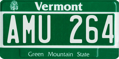 VT license plate AMU264