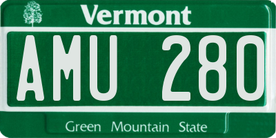 VT license plate AMU280