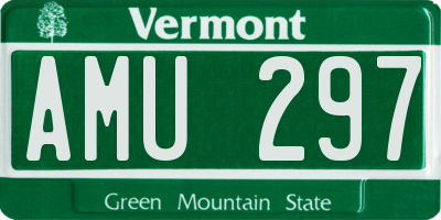 VT license plate AMU297