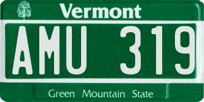 VT license plate AMU319