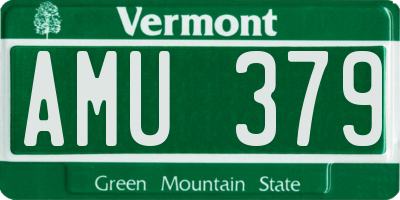 VT license plate AMU379