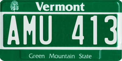 VT license plate AMU413